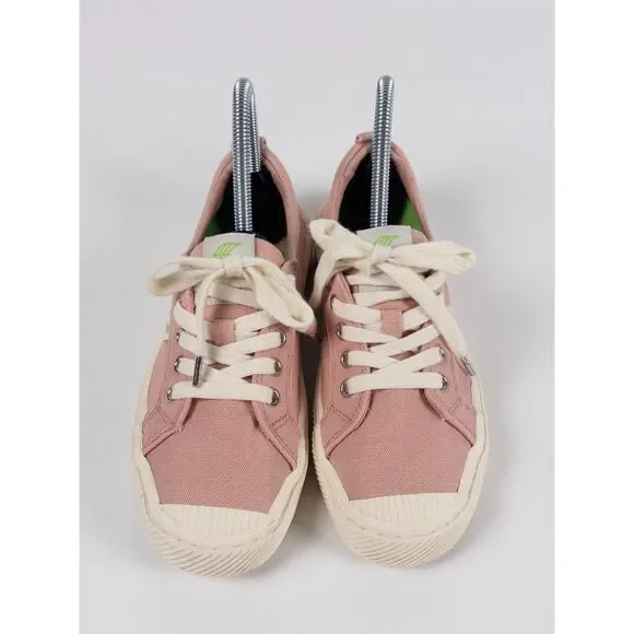 Cariuma OCA Low Canvas Shoes Womens Size 7.5 Cork Comfort Walking Sneakers Pink - Picture 2 of 9
